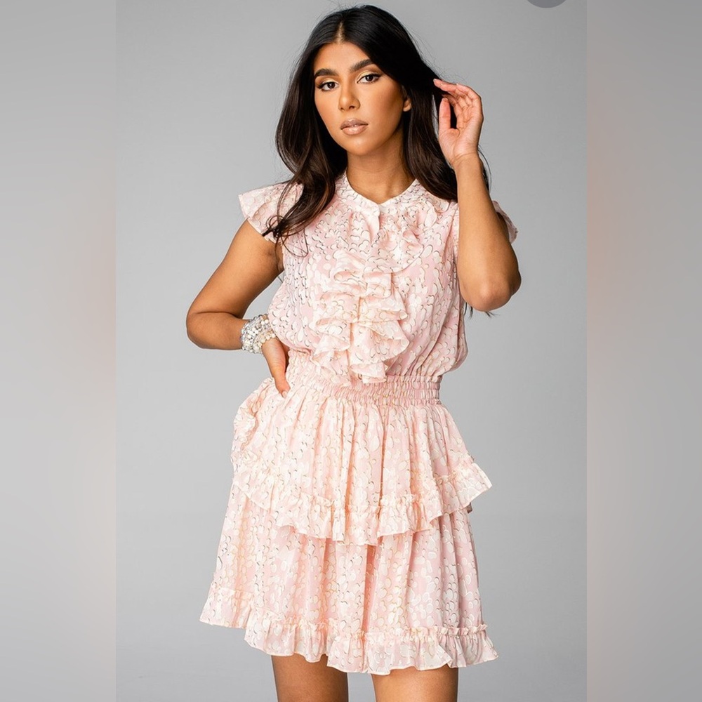 🎉 4 for 45 🎉 Buddylove Astrid Ruffle‎ Front Mini Dress Women's Medium B1